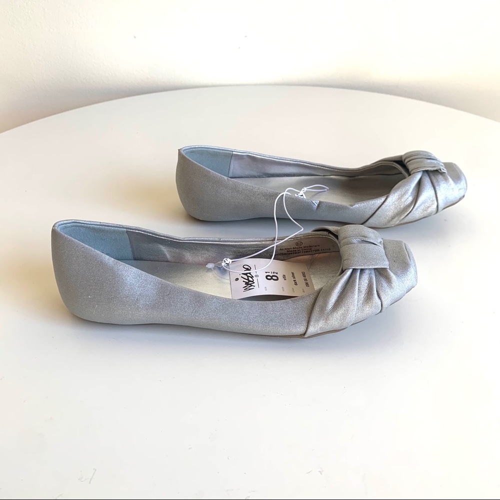 Silver ballet flats 8.5